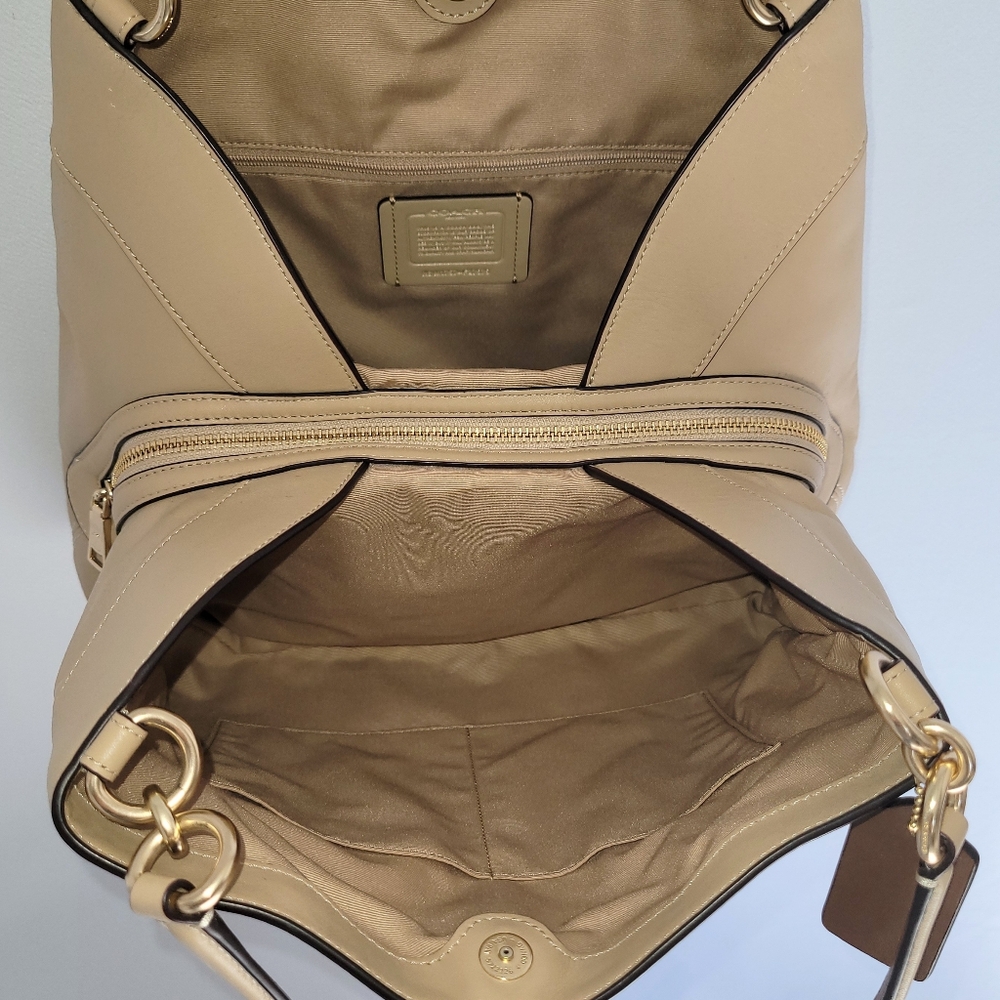 Coach Lexy Beige Legacy Jacquard Women's Bag - Not yellow tone - Excellent! - Picture 11 of 16